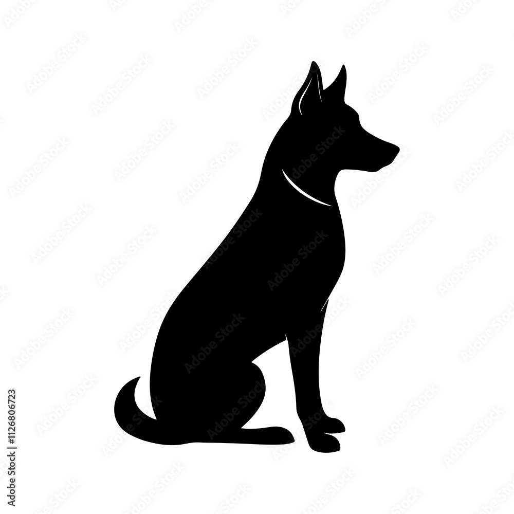 Silhouette of Dog Vector Art Minimalistic Canine Illustration on White Background for Pet Lovers Merchandise and Creative Projects Silhouette of Dog Vector Art Minimalistic Canine Illustration on White Background for Pet Lovers Merchandise and Creative Projects