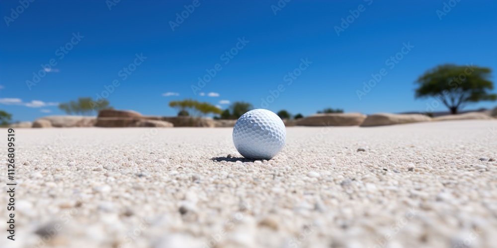 golf ball on the beach