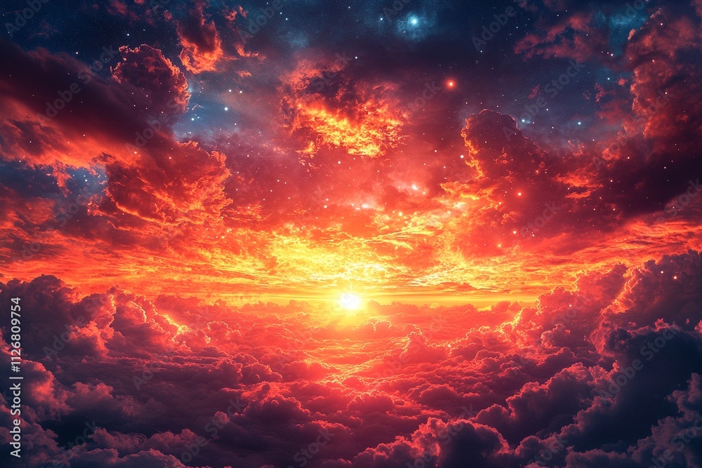 This breathtaking image captures Jesus descending from the clouds, viewed from behind, enveloped in a radiant light, symbolizing hope and divine presence.
This breathtaking image captures Jesus descending from the clouds, viewed from behind, enveloped in a radiant light, symbolizing hope and divine presence.