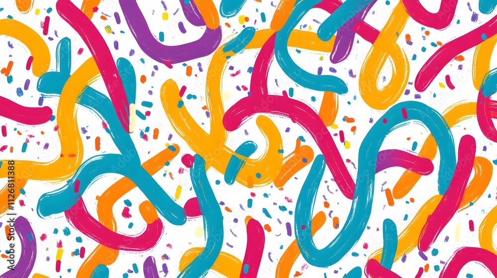 Abstract Colorful Swirls and Dots Pattern Abstract Colorful Swirls and Dots Pattern