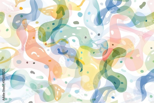 Modern colorful tropical floral pattern. Cute botanical abstract contemporary seamless pattern. Hand drawn unique print.