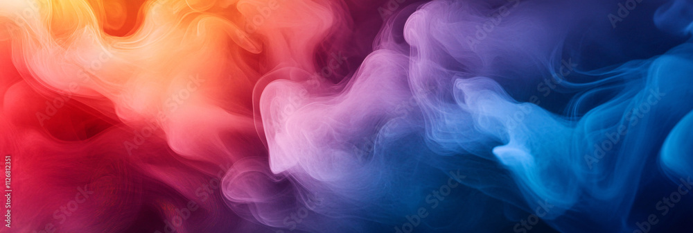 Abstract colorful smoke swirling through the air, in layers of translucent reds, blues, and purples. Abstract colorful smoke swirling through the air, in layers of translucent reds, blues, and purples.