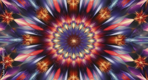 Designing symmetrical starlike bursts that explode in kaleidoscopic patterns overhead