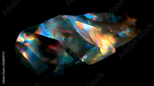 Wallpaper Mural Prism light leak texture for photo overlay and effect. lens flare in abstract background. bokeh effect with glow and magical lights on black background. Opalescent. Illustration Torontodigital.ca