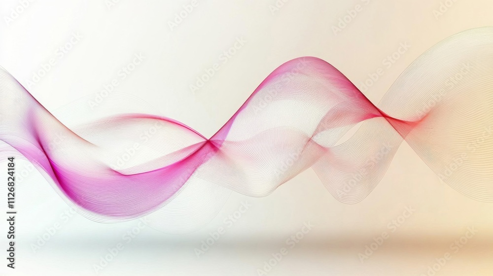 Abstract Pink and White Flowing Wave Design Abstract Pink and White Flowing Wave Design