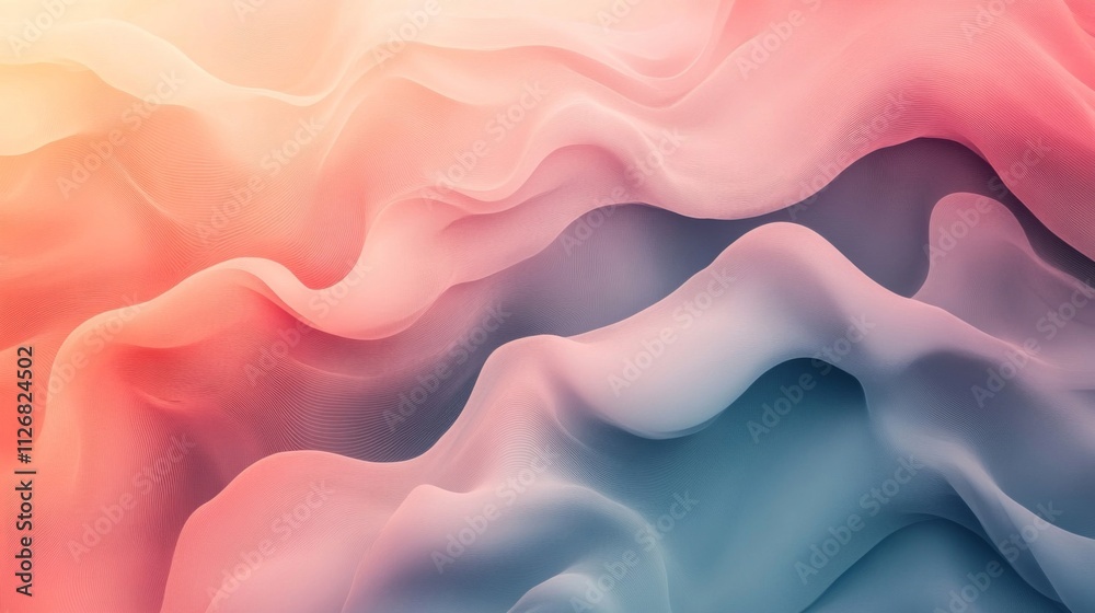 Obraz premium Abstract Pink and Blue Wave Pattern Design