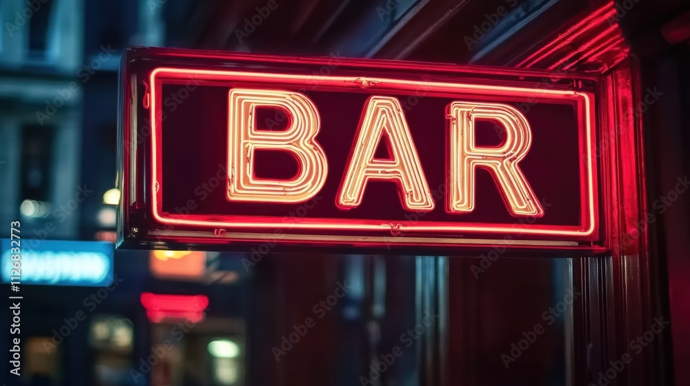 Neon sign with the word Neon sign with the word
