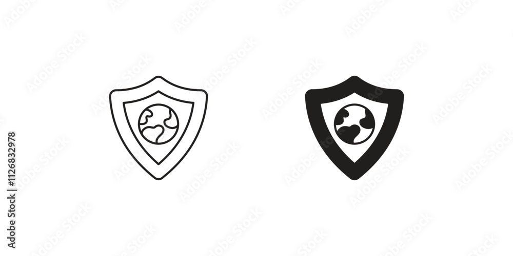 protection set icon with white background vector stock illustration protection set icon with white background vector stock illustration