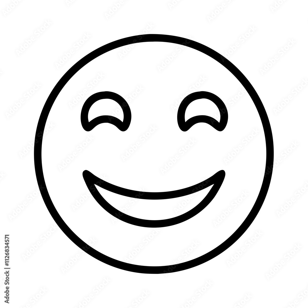 smile emoji icon, music vector icon, entertainment vector icon - black outline icon of smile emoji symbolizing social media, communication, and technology in simple design. smile emoji icon, music vector icon, entertainment vector icon - black outline icon of smile emoji symbolizing social media, communication, and technology in simple design.