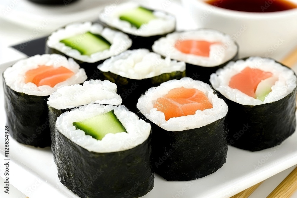 Colorful Sushi Platter with Fresh Ingredients Colorful Sushi Platter with Fresh Ingredients