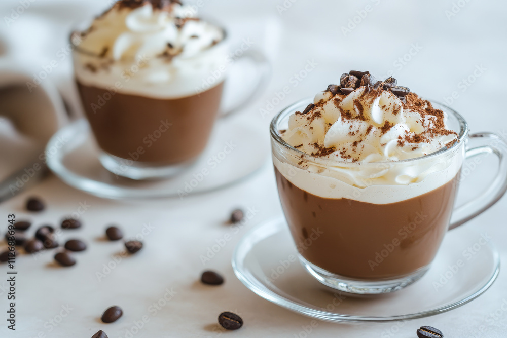 A creamy mocha mousse background with rich, deep chocolate and light frothy textures blending seamlessly. A creamy mocha mousse background with rich, deep chocolate and light frothy textures blending seamlessly.