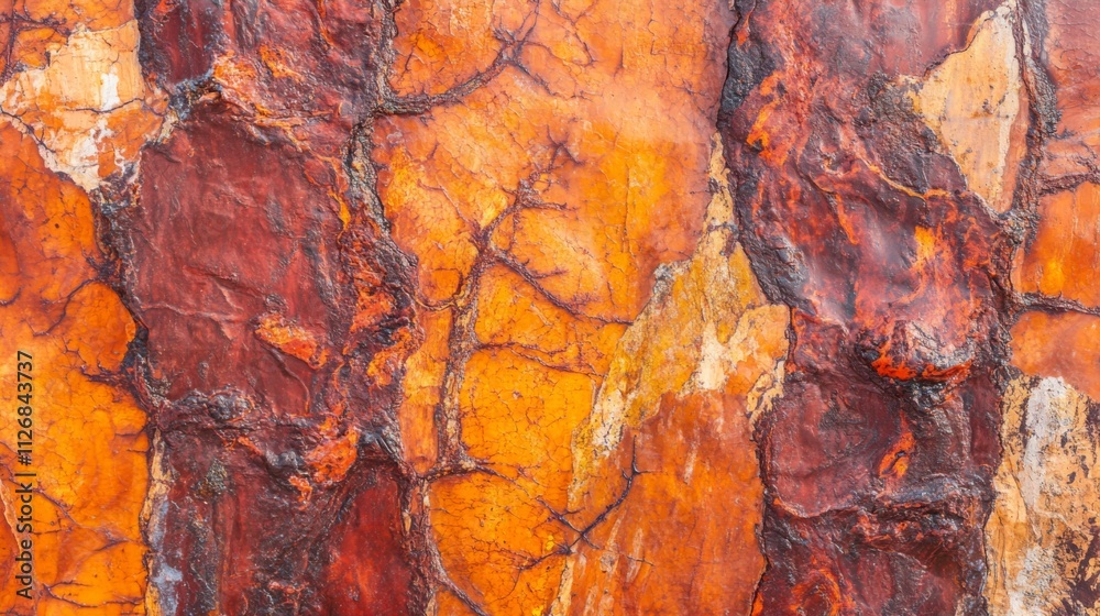 Cracked lava background. BBQ background. Burned scratched surface. Smoking volcano surface background. Grunge texture overlay