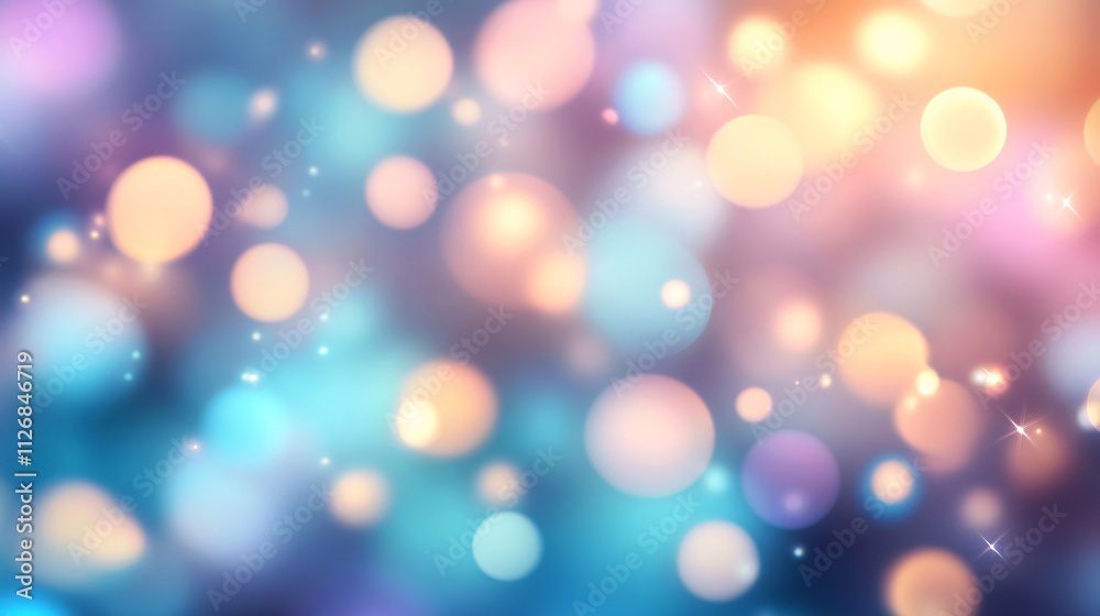 Abstract soft focus bokeh effect, with blurred, glowing orbs of light in soft pastel colors. Abstract soft focus bokeh effect, with blurred, glowing orbs of light in soft pastel colors.