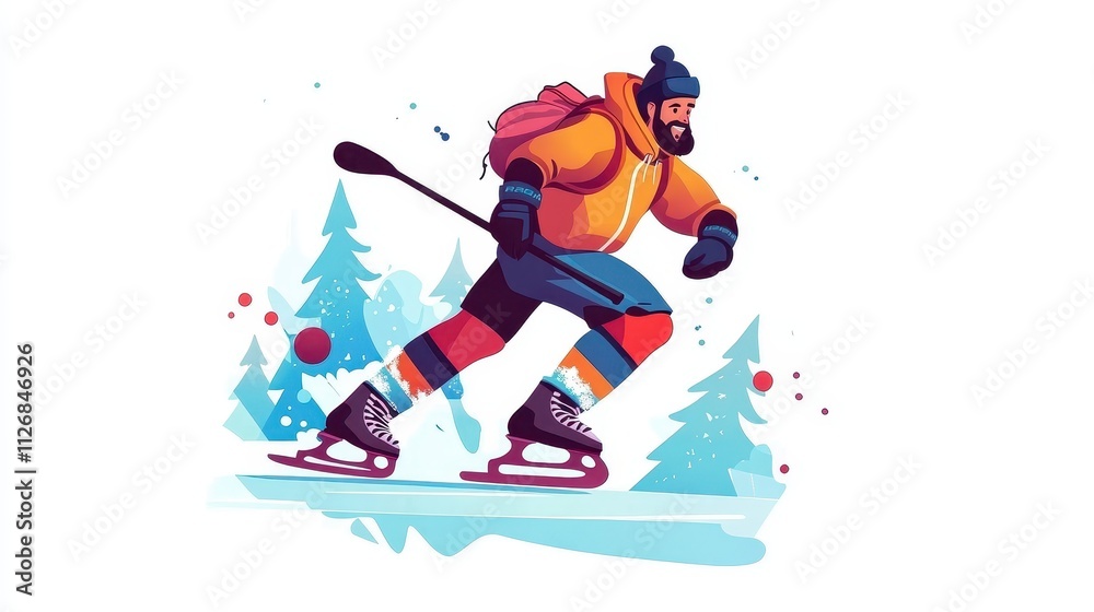 Portrait of player playing hockey on ice rink in position to hit hockey puck,One hockey player on ice in action,Professional Player Shooting the Puck,match, game, action,Concept of sport. Portrait of player playing hockey on ice rink in position to hit hockey puck,One hockey player on ice in action,Professional Player Shooting the Puck,match, game, action,Concept of sport.