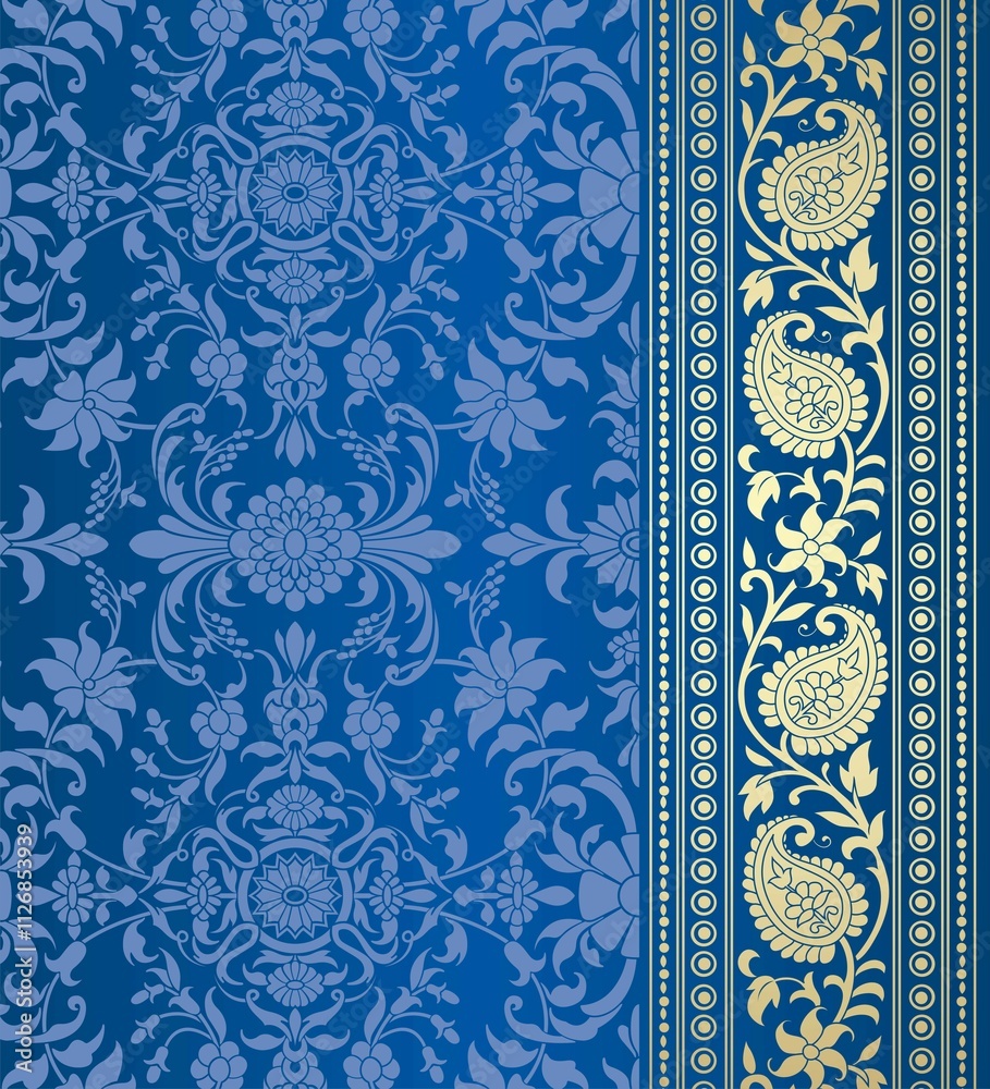 wedding card design, traditional paisley floral pattern , royal India wedding card design, traditional paisley floral pattern , royal India