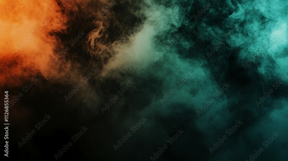 Abstract Orange And Teal Smoke Background Image Abstract Orange And Teal Smoke Background Image