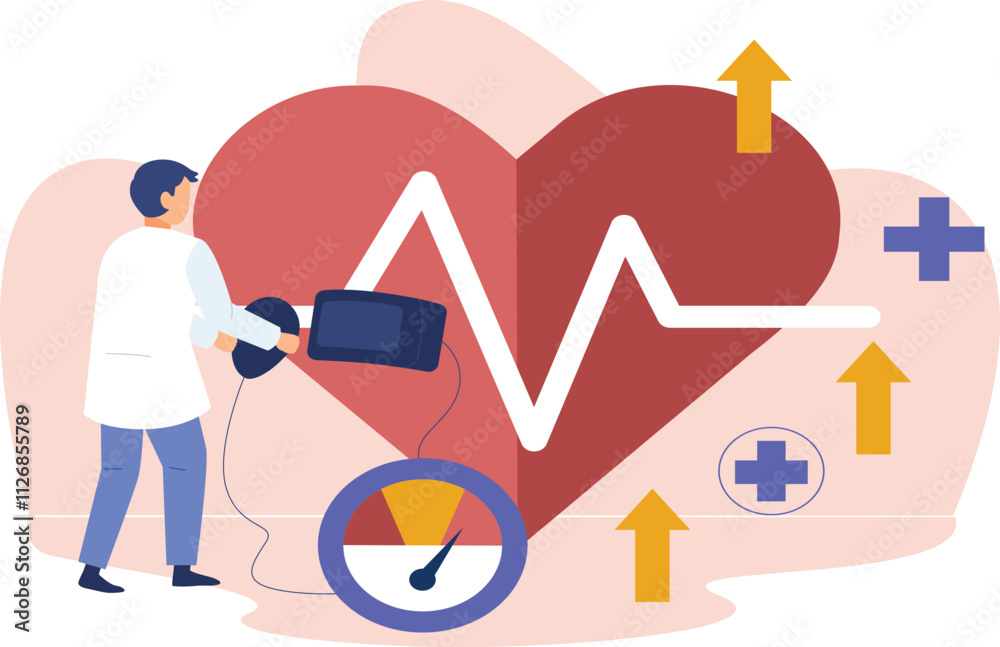 Blood Pressure Checkup:: Vector illustration, which can easily modify or edit Blood Pressure Checkup:: Vector illustration, which can easily modify or edit