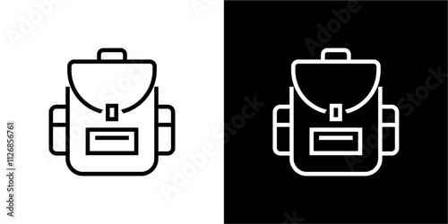 Outdoor Excursions Outline Single Icon Vector Illustration