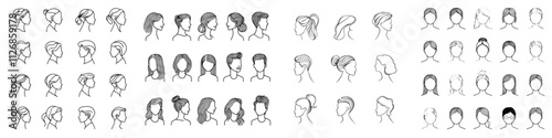 Icons for male and female avatars: a sleek, contemporary set in black and white.