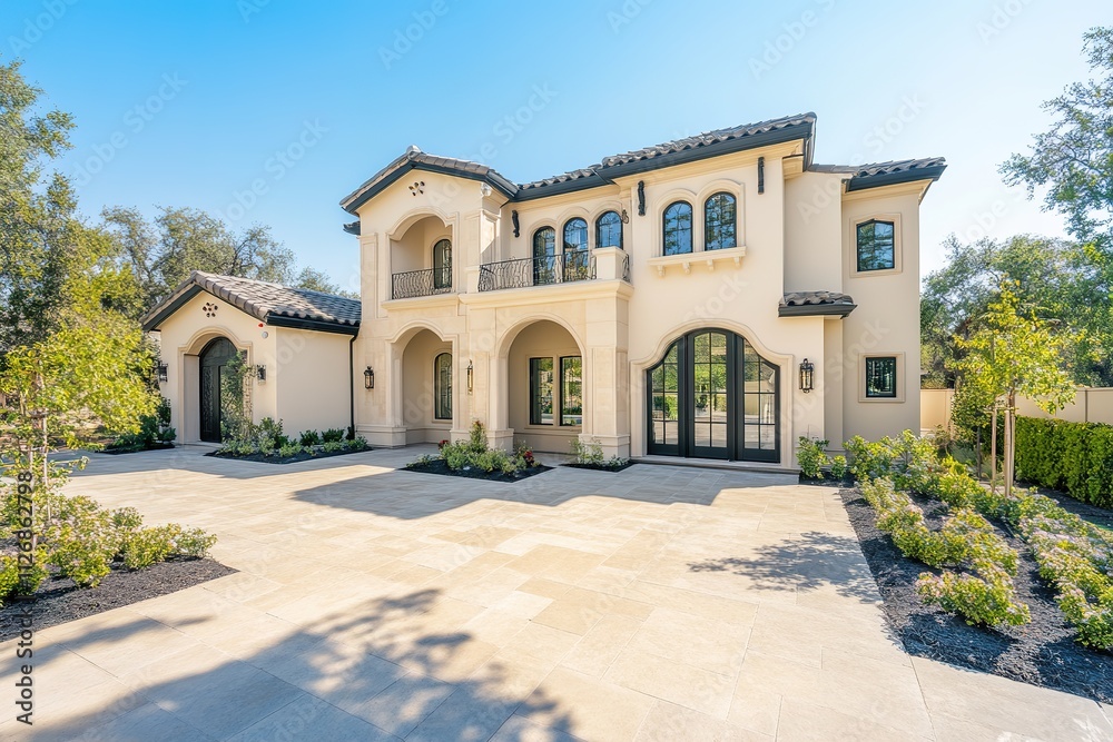 clean and minimalist real estate photo showcasing elegant home with ample copy space clean and minimalist real estate photo showcasing elegant home with ample copy space