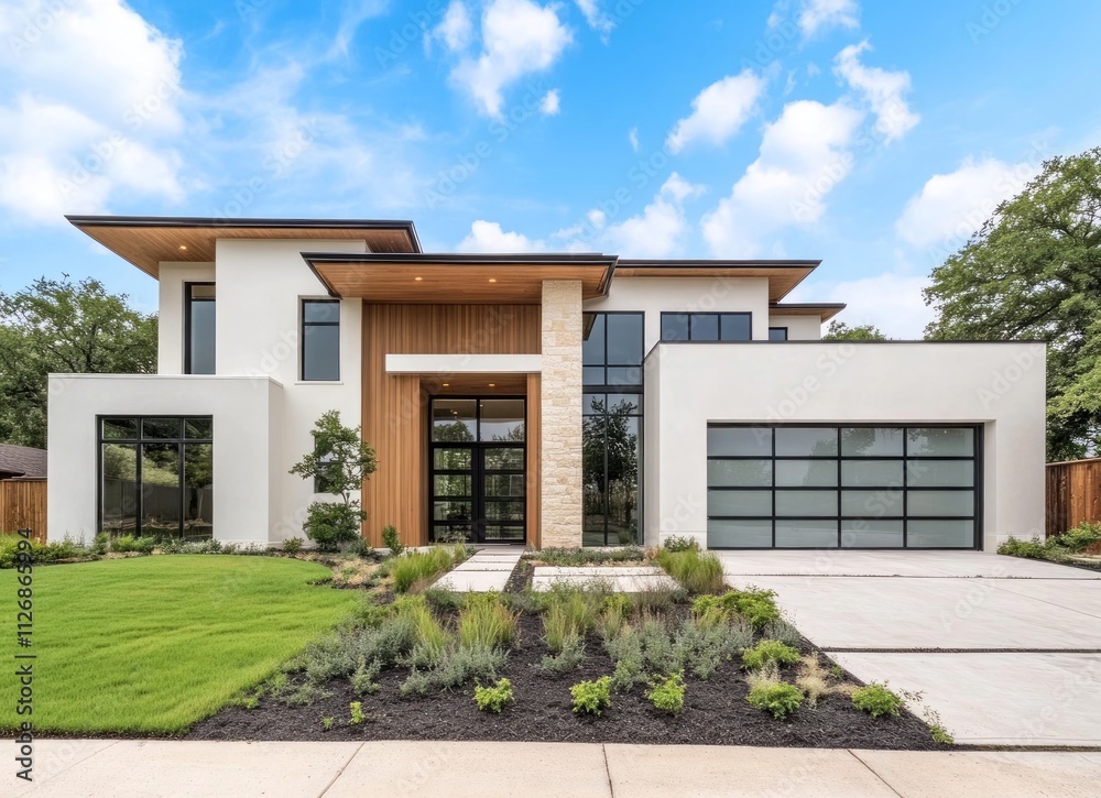 Stunning Modern House Exterior Design with Elegant Landscaping Stunning Modern House Exterior Design with Elegant Landscaping