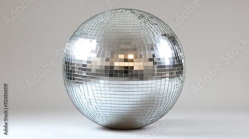 A silver disco mirror ball 