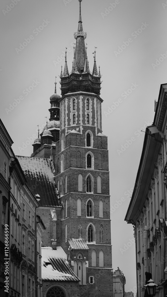 Lovely winter details in the city of Krakow in Poland Lovely winter details in the city of Krakow in Poland