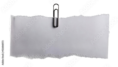 torn white paper with paper clips