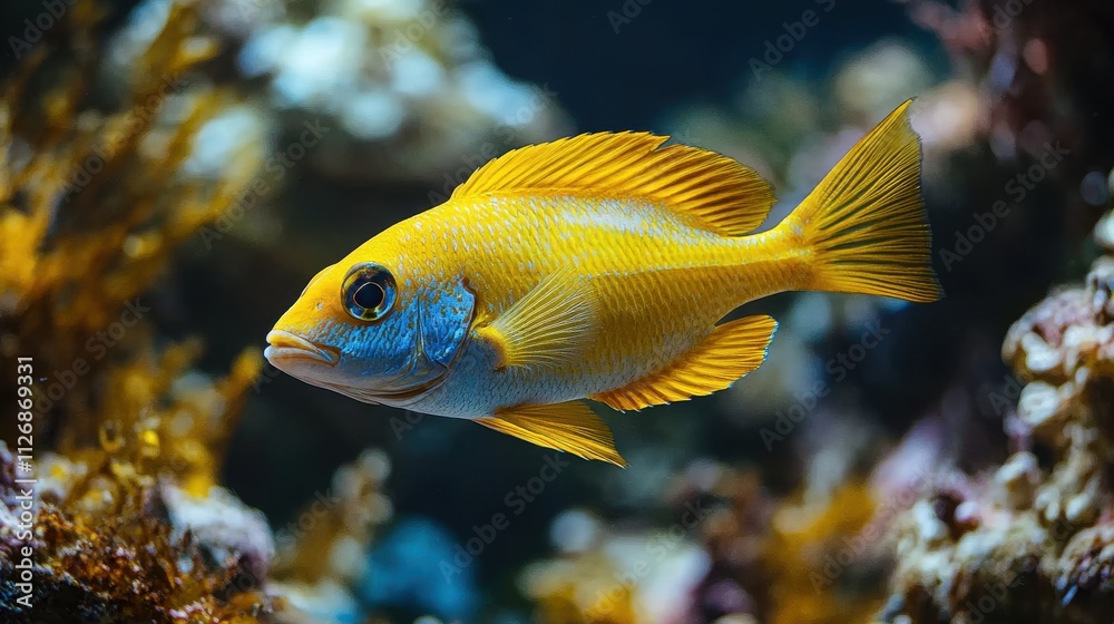 a fish with yellow fins a fish with yellow fins