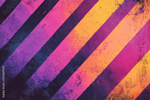 Wallpaper Mural A vibrant background featuring bold diagonal stripes in radiant neon hues, glowing brightly on a textured surface. Torontodigital.ca