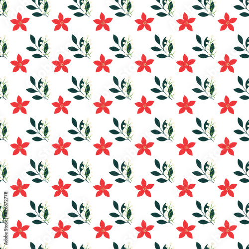 Common Christmas Items Seamless Vector Pattern Design