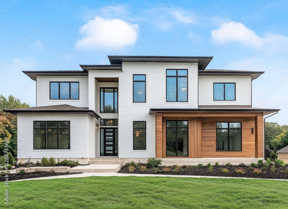 Stunning Modern House Exterior Design with Elegant Facade Stunning Modern House Exterior Design with Elegant Facade