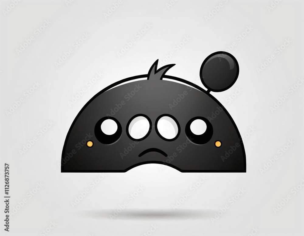 Mole icon. mole head front view simple black design isolated on white background. illustration. AI generated image. Mole icon. mole head front view simple black design isolated on white background. illustration. AI generated image.