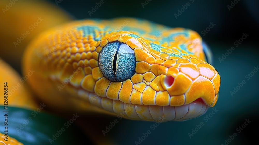 Fototapeta premium a green and yellow snake