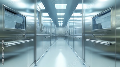 Cleanroom Pharmaceutical Manufacturing Plant Interior