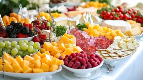 A Lavish Cheese And Fruit Platter For A Party