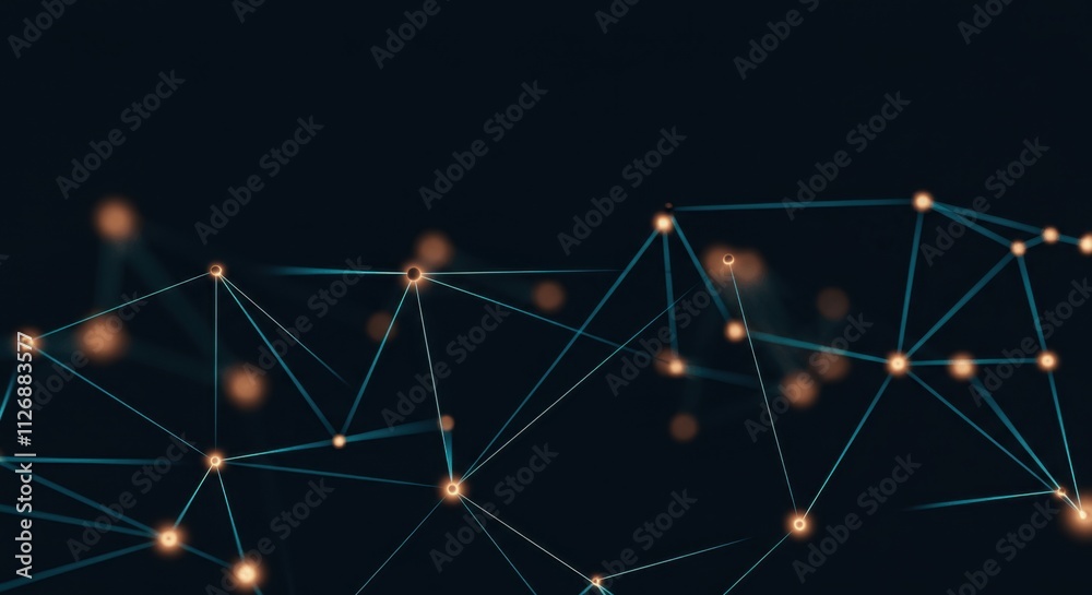 Abstract network connection background with glowing dots lines Abstract network connection background with glowing dots lines