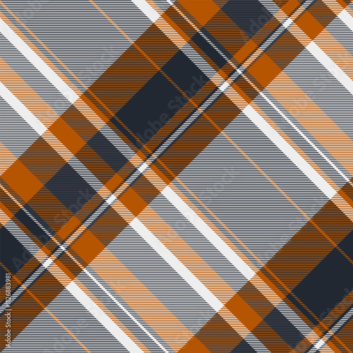No people plaid textile background, italian pattern texture seamless. Wrapping tartan check vector fabric in dark and white colors.