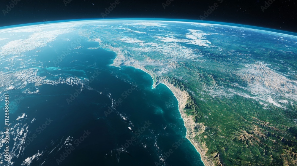Ultra detailed, photorealistic image of Earth from space Ultra detailed, photorealistic image of Earth from space