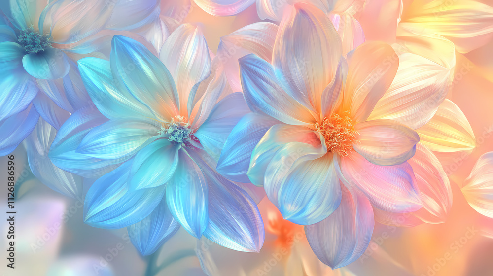 Fototapeta premium vibrant colorful flowers