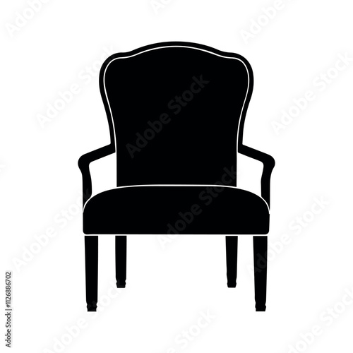 Chair vector art illustration on white background