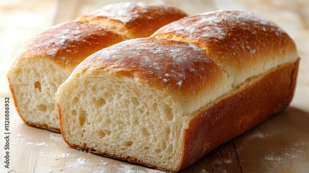 a loaf of bread cut in half a loaf of bread cut in half