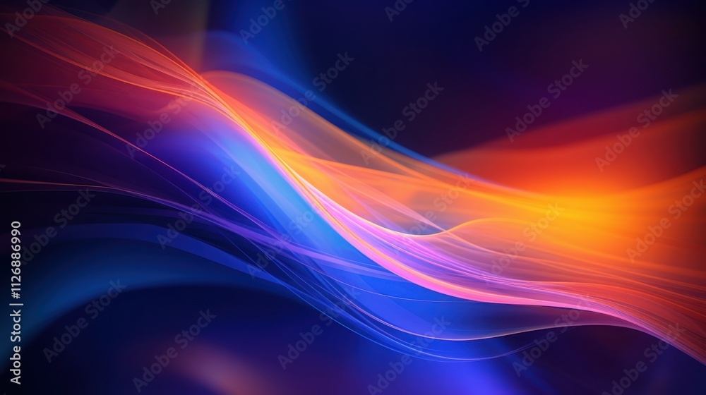 Abstract Colorful Waves Flowing Dynamically