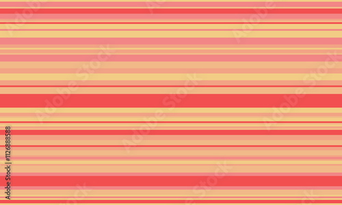 Geometric stripes seamless vector pattern with horizontal lines in varied colours, creating an abstract background. Ideal for textile design, wallpaper, or graphic prints.