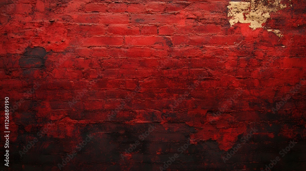 Obraz premium Deep Red Brick Wall Texture Background