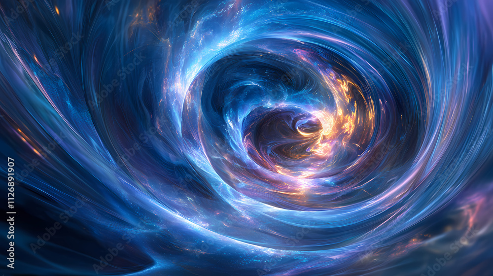 Abstract blue and purple iridescent liquid swirl. Opalescent. Illustration Abstract blue and purple iridescent liquid swirl. Opalescent. Illustration
