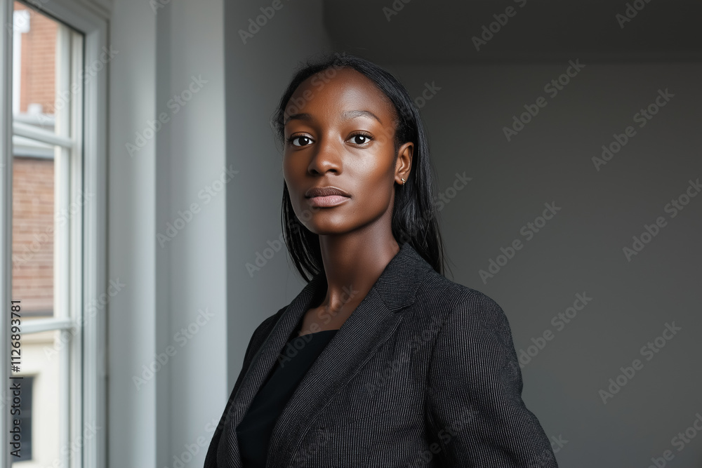 Confident African American Businesswoman in Corporate Attire Confident African American Businesswoman in Corporate Attire