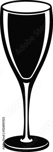 champagne glass silhouette vector art