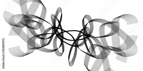Apart abstract background with diagonal lines. Stylish monochrome striped texture with 3d effect. Modern vector design element.