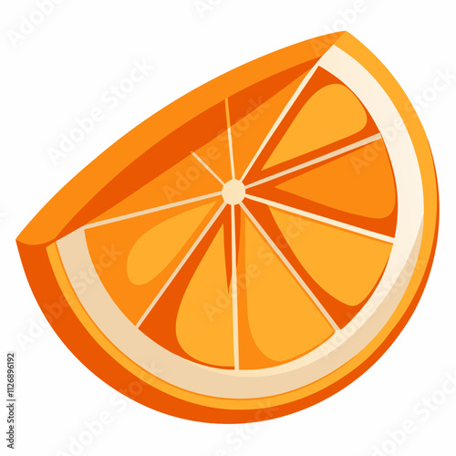 orange slice vector illustration